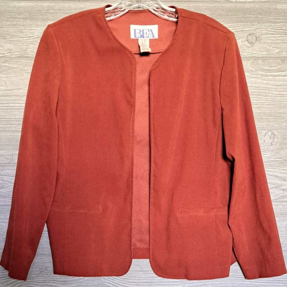 BEA Classics rust light jacket, size Petite 10